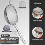 Walfos Fine Mesh Strainers Set, Premium Stainless Steel Colanders and Sifters, with Reinforced Frame Sturdy Handle, Perfect for Sift, Strain, Drain Rinse Vegetables, Pastas Tea - 3 Sizes - Image 5