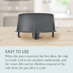 Chicago Metallic Angel Food Cake Pan with Cooling Feet, 2-Piece Nonstick Tube Pan, 9.5 Inch Carbon Steel, Perfect for Pound and Sponge Cakes - Image 4