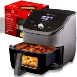 Instant Pot Vortex Plus 6QT ClearCook Air Fryer, Clear Windows, Custom Program Options, 6-in-1 Functions, Crisps, Broils, Roasts, Dehydrates, Bakes, Reheats, from the Makers of Instant Pot, Black - Image 2