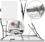 Plastic Folding Table, 5 FT Folding Table, Plastic Portable Tables for Dining Parties Card Picnic Camping, Granite White - Image 8