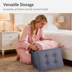 Ottoman Storage Ottoman Foot Rest Stool Foldable Bench with Storage Student Dormitory Bedroom and Entryway 16 X 12 X 12 - Image 6