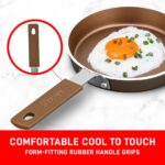 2-Piece Mini Nonstick Egg Pan & Omelet Pan – Egg Pan [5.5''] with Copper/Golden Non-Stick, Skillet, Eco-Friendly –for Eggs Pancakes, for All Stoves - Non Toxic - Image 5