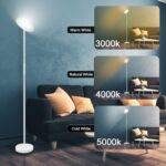 JOOFO Floor Lamp,30W/2400LM Sky LED Modern Torchiere 3 Color Temperatures Super Bright -Tall Standing Pole Light with Remote & Touch Control for Living Room,Bed Room,Office (Pearl White) - Image 4