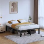 Full Metal Bed Frame - 14 Inch Tall Heavy Duty Bedframe Black Basic Steel Slats Platform No Box Spring Needed/Easy Assembly/Noise Free - Image 9