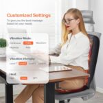 CILI Massage Chair Pad,Back Massager with Heat,Massage Seat Cushion with 10 Vibration Motors,30-60-90 Minutes Heating Options,Chair Massager for Office Chair, Home Office Use - Image 5