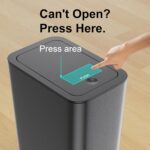 N. NETDOT 3 Pack 10 Liter Small Trash Can with lid, 2.6 Gallon,Garbage Can Slim Trash Bin Waste Basket for Bathroom,Kitchen,Bedroom,Living Room,Office,Laundry - Black - Image 5