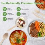 ECOLipak 300 Count Wooden Disposable Spoons, Compostable Wooden Spoons for Party, Camping, Traveling, Family Dinners - Image 5