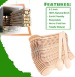 Disposable Wooden Cutlery Spoons - 100 Pack Wooden Spoons Disposable,Biodegradable and Earth Friendly, 6.3 Inch Length - Image 5