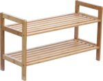 Oceanstar 2-Tier Bamboo Shoe Rack, Brown, SR1309 - Image 2