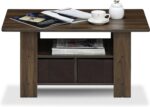 Furinno Andrey Coffee Table with Bin Drawer, Columbia Walnut/Dark Brown - Image 5