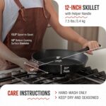 Victoria 12-Inch Cast Iron Skillet, Pre-Seasoned Cast-Iron Frying Pan with Long Handle, Made in Colombia - Image 7