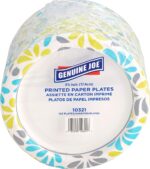 Genuine Joe Printed Paper Plates, 7" (Pack of 125) - Image 7