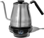 OXO Brew Gooseneck Electric Kettle – Hot Water Kettle, Pour Over Coffee & Tea Kettle, Adjustable Temperature, Built-In Brew Timer, Stainless Steel, 1L​ - Image 2