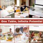 Elevon Folding Table, 6 Feet Heavy Duty Fold-in-Half Utility Table Indoor Outdoor for Camping, Picnic, Party - Image 8