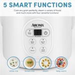 Aroma Housewares 8-Cup (Cooked) (4-Cup UNCOOKED) Digital Rice Cooker and Food Steamer (ARC-914D),White - Image 5