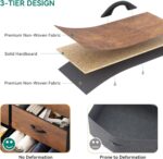 YITAHOME 8 Drawers Fabric Dresser, Furniture Storage Tower Cabinet, Organizer for Bedroom, Living Room, Hallway, Closet, Sturdy Steel Frame, Wooden Top, Easy-to-Pull Fabric Bins - Image 7