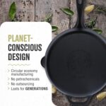 Victoria 12-Inch Cast Iron Skillet, Pre-Seasoned Cast-Iron Frying Pan with Long Handle, Made in Colombia - Image 6