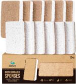 Plant-Based Kitchen Sponges - FSC Certified and PETA Approved, Natural, Eco-Friendly, Biodegradable Sisal Hemp Sponges for Dishes, Cleaning Sponge for Kitchen, Bathroom, Household - 12 Count - Image 2