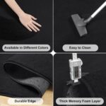 Amearea Modern Area Rugs for Bedroom Living Room, 4x6 Feet Black Thickened Memory Foam Rug, Fluffy Indoor Washable Rugs Non Slip Minimalist Carpet for Kids Boys Girls Dorm Nursery Room Decor - Image 6