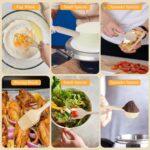 Mixing Bowls with Airtight Lids Set, 20 PCS Kitchen Gadgets Set, 6 Stainless Steel Bowls,3 Grater Attachments,Non-Slip Silicone Bottoms,Great for Serving&Baking,Size 5, 4, 3.5, 2.1, 1.5, 1.1QT (Khaki) - Image 8