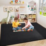 Amearea Modern Area Rugs for Bedroom Living Room, 4x6 Feet Black Thickened Memory Foam Rug, Fluffy Indoor Washable Rugs Non Slip Minimalist Carpet for Kids Boys Girls Dorm Nursery Room Decor - Image 7