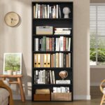 Shintenchi Bookshelf,6-Tier Open Bookcase and Bookshelves,6 Shelf Display Storage Shelves Floor Standing 70.6 inches Tall Bookcase for Home Office, Living Room (Black) - Image 3