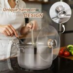 Ohtomber Stainless Steel Stock Pot - 12 Quart Large Cooking Pot with Lid for Pasta, Soup, Spaghetti, Nonstick Thick Base Deep Stockpot, Kitchen Cookware for Stew, Simmer, Boiling, Canning - Image 8