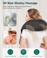 Snailax Shiatsu Neck and Shoulder Massager - Back Massager with Heat, Deep Kneading Electric Massage Pillow for Neck, Back, Shoulder,Foot,Body - Image 3