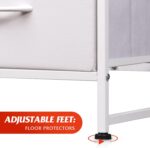 WLIVE White Dresser for Bedroom, 6 Drawer Double Dresser, Fabric Storage Tower with Fabric Bins, Chest of Drawers for Closet, Living Room, Hallway - Image 9