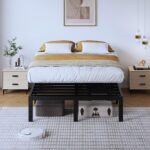 Full Metal Bed Frame - 14 Inch Tall Heavy Duty Bedframe Black Basic Steel Slats Platform No Box Spring Needed/Easy Assembly/Noise Free - Image 10