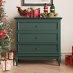RoyalCraft Green Nightstand for Bedroom, Wide Nightstand with 3 Drawer, Modern End Table, Wood Beside Table for Home and Office, Green - Image 7