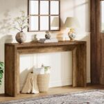 Tribesigns Farmhouse Console Table, 55-Inch Wooden Sofa Table with Storage for Entryway, Foyer, Hallway, Living Room, Easy Assembly (Rustic Brown) - Image 4