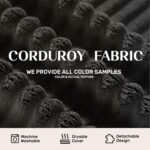 107" Boneless Couch with Deep Seat, Set of Modular Sectional Sofa, Cloud Sectional Couch for Living Room, No Assembly Required, Corduroy, L-Shape Left, Black - Image 7