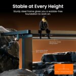 ErGear Height Adjustable Electric Standing Desk, 47.2 x 23.6 Inches Sit Stand up Desk, Memory Computer Home Office Desk (Black) - Image 6