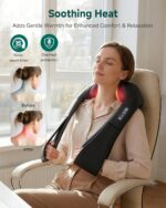 Snailax Shiatsu Neck and Shoulder Massager - Back Massager with Heat, Deep Kneading Electric Massage Pillow for Neck, Back, Shoulder,Foot,Body - Image 4