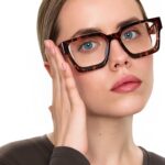 livho Oversized Blue Light Blocking Glasses for Woman and Men - Rectangle Fashion Glasses for Computer, Chic Preppy Frame - Image 3