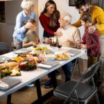 VINGLI 10 Pack Folding Chairs with Padded Seats, Metal Frame with Pu Leather Seat & Back, Capacity 350 lbs, Black - Image 9