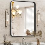 DUMOS Black Metal Framed Vanity Rounded Rectangle Bathroom Mirrors for Over Sink Wall, 36x24 Inch Large Matte Mirror, Modern Decorative for Restroom, Farmhouse, Horizontally or Vertically Hanging - Image 2