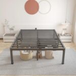 ROIL 14 inch Metal Queen Bed Frame with Rounded Corner and Headboard Hole Mattress Retainers 3500LBS Heavy Duty Steel Slats No Box Spring Needed Platform Noise-Free Easy Assembly - Image 10