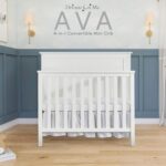 Dream On Me Ava 4-in-1 Mini Baby Crib with Daybed & Twin Bed Conversion in White, GreenGuard Gold & JPMA, Non-Toxic Finish, 3-Position Adjustable Height, Includes 1″ Mattress Pad - Image 8