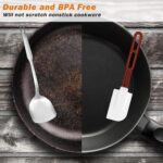 High-Temp Silicone Spatulas, 10'' Commercial Spatula 500°F Heat-Resistant Non-Stick Silicone Scraper, Set of 2 (10-Inch, NSF) - Image 6