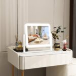 ROLOVE Vanity Mirror with Lights, 14"×12" LED Makeup Mirror, Lighted Makeup Mirror with Lights, Smart Touch Control 3 Colors Dimmable, Lighted Up Mirror for Makeup Desk, Bedroom, Women Gift - Image 3