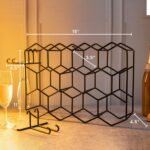 Melvvi Wine Rack Black Metal Large 15" Countertop 3-Tier Stand Holds 14 Bottles & 2 Glasses, Perfect for Kitchen & Bar – No Assembly Required - Image 7