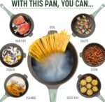 Goodful All-in-One Pan, Multilayer Nonstick, High-Performance Cast Construction, Multipurpose Design Replaces Multiple Pots and Pans, Dishwasher Safe Cookware, 11-Inch, 4.4-Quart Capacity, Sage Green - Image 4