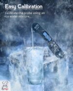 Instant Read Meat Thermometer, 1.2s Fast Read, ±1°F Accuracy, -58°F to 572°F, 4.4" Foldable Probe, 0 °C Calibration, Min/Max (Session), Auto-Rotating Backlit Display, °F/°C, Magnetic Back, Auto-Off - Image 9