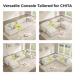 CHITA Sectional Sofa Set, Comfty Cloud Couch, FSC Certified Deep Seat Sectional Couch for Lving Room, 112 inch Width, 3 Seat Modern Modular Sofa, Linen - Image 9