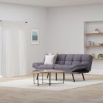 Opoiar Futon Sofa Bed Memory Foam Futon Couch Sleeper Sofa Convertible Fabric 71 Inch Futons Grey with Arm Rest, Metal Legs, Living Room Small & Compact Spaces, Easy Assembly PYF-267FA-DGY-2 - Image 3