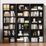 Shintenchi Bookshelf,6-Tier Open Bookcase and Bookshelves,6 Shelf Display Storage Shelves Floor Standing 70.6 inches Tall Bookcase for Home Office, Living Room (Black) - Image 4