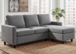 HONBAY Convertible Sectional Sofa, Convertible L Shaped Couch with Reversible Chaise, Sectional Couch for Small Space Apartment, Grey - Image 2