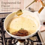 CAROTE 21Pcs Pots and Pans Set, Nonstick Cookware Sets, White Granite Induction Cookware Non Stick Cooking Set w/Frying Pans & Saucepans(PFOS, PFOA Free) - Image 8